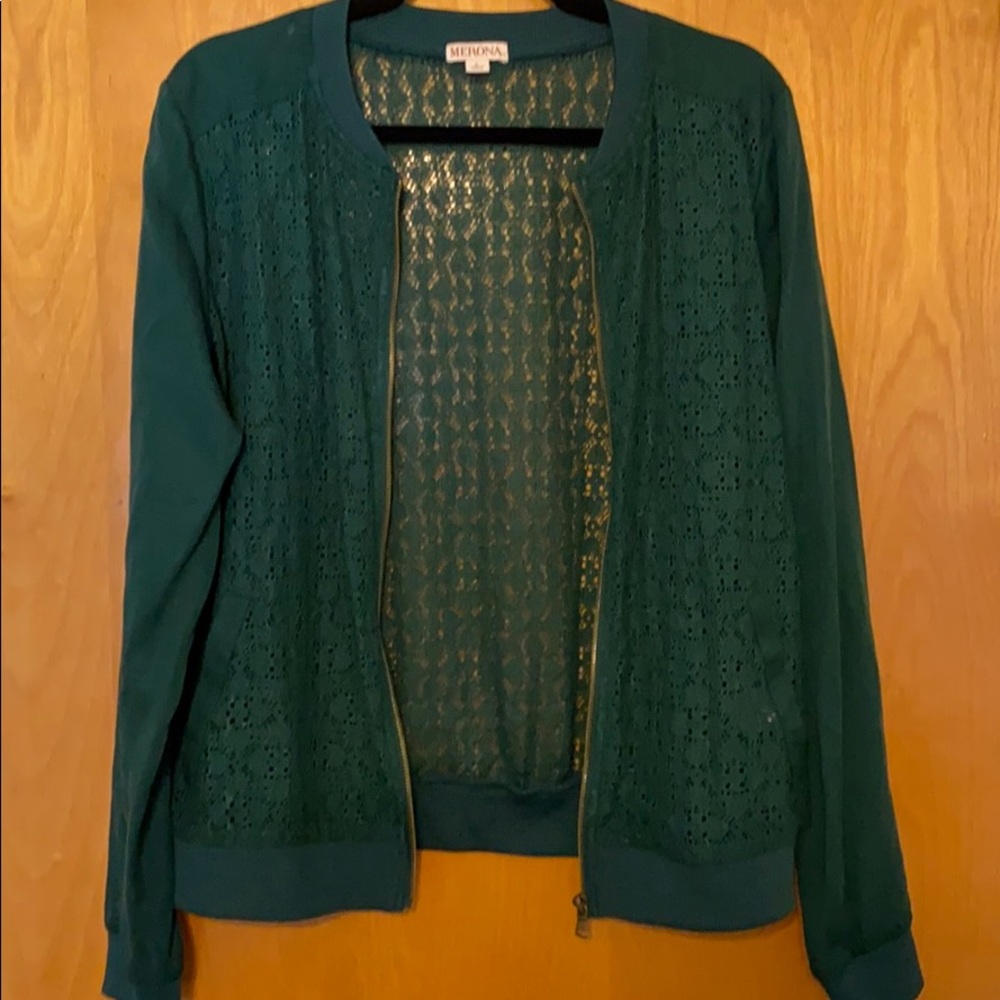 Forest green lace jacket